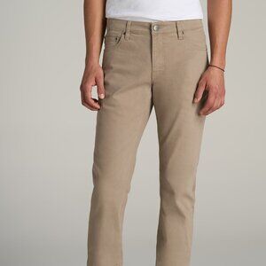 American Tall Carman Tapered Fit Colored Jeans for Tall Men in Clay Wash Size 36